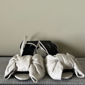 Balenciaga White Bow Heels